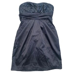 Le Château Black Strapless Sequin Cocktail Dress – Size Small